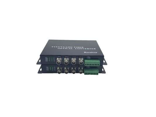 cctv camera system 4ch1080P HD CVI/AHD/TVI fiber optical video audio data converter supplier