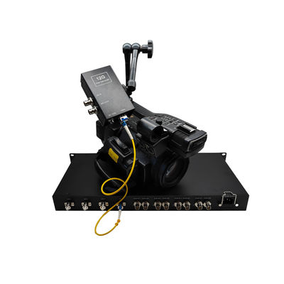 4 in 1 EFP 12G-SDI Video to Camera Fiber Optic Transmission System With 4pcs Transmitter and 1pc Rack CCU