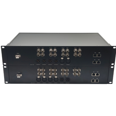 12G-SDI Video/XLR Audio/Ethernet 4K Fiber Transmission Optical Converter for Blackmagic Design BMD Yellobrik