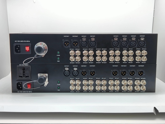 12-Channel 3G-SDI Fiber Optic Converter + 8CH XLR Balanced Audio, With SMPTE Fiber Connector to Transmit